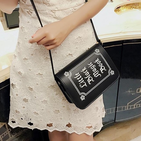 SOLD OUT Little Black Magic Book Purse - Picture 3 of 11